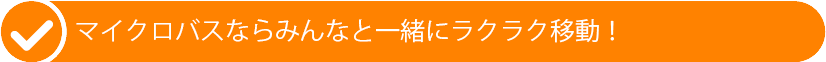 マイクロバスならみんなと一緒にラクラク移動！